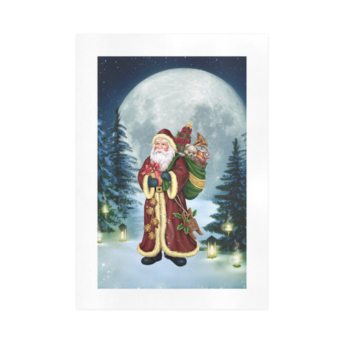 Santa Claus In The Forest - Christmas Art Print 16‘’x23‘’