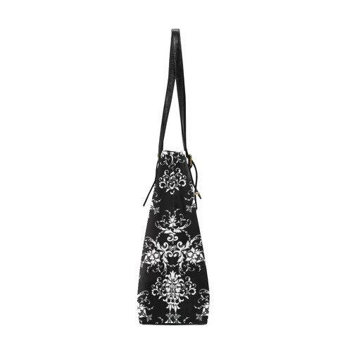 Black Damask Euramerican Tote Bag/Small (Model 1655)