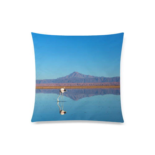Mirrored Flamingo Custom Zippered Pillow Case 20"x20"(Twin Sides)