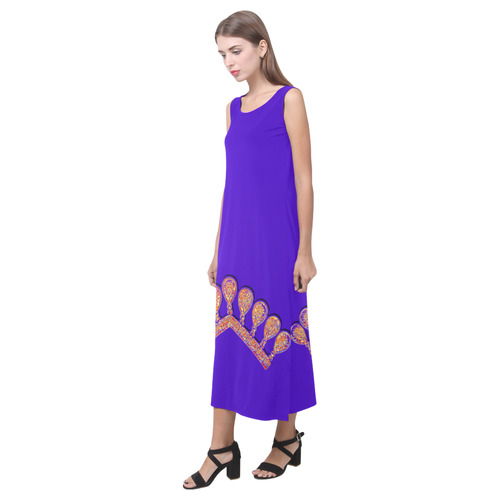 Jewelry COLLIER GARLAND Purple Orange Phaedra Sleeveless Open Fork Long Dress (Model D08)