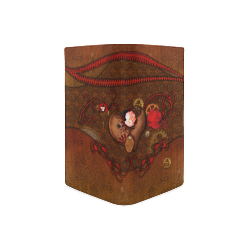 Steampunk heart with roses, valentines Women's Leather Wallet (Model 1611)