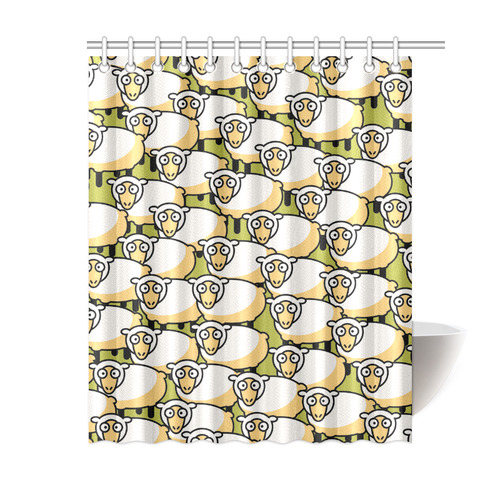 Cute Sheep Animal Art Funny Kids Shower Curtain 60"x72"