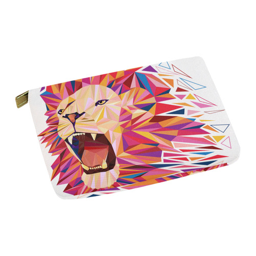 lion roaring polygon triangles Carry-All Pouch 12.5''x8.5''