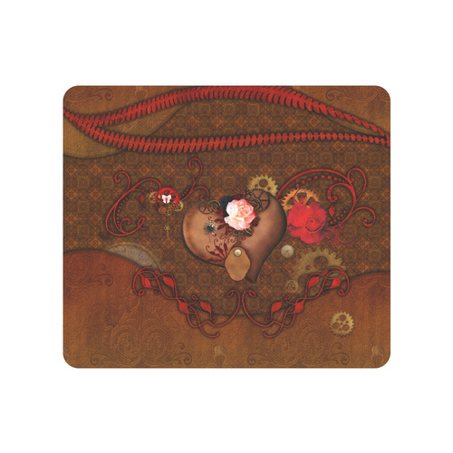 Steampunk heart with roses, valentines Men's Clutch Purse （Model 1638）