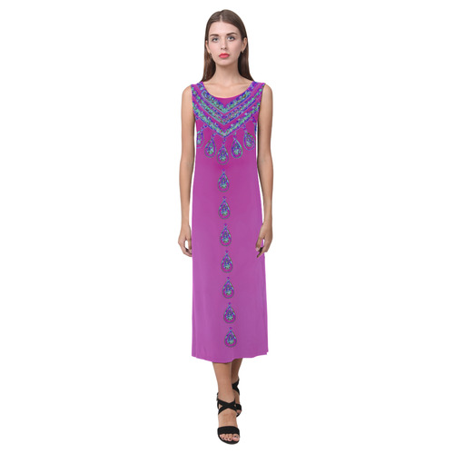 Jewelry COLLIER Blue Turquoise Pink Phaedra Sleeveless Open Fork Long Dress (Model D08)