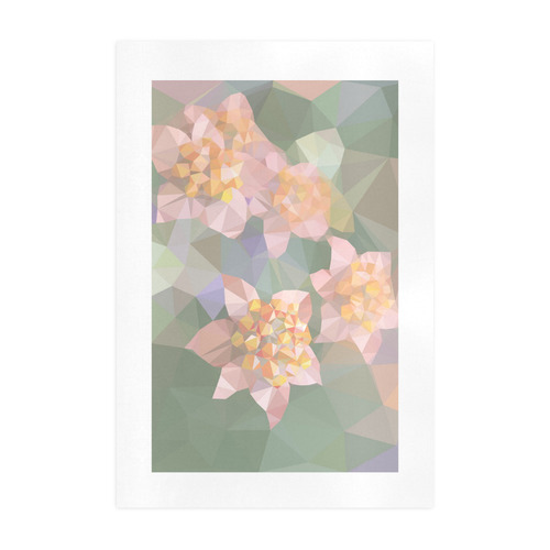 Low Poly Flowers Art Print 19‘’x28‘’