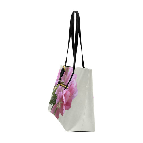 Pink Blossom Branch, , floral watercolor Euramerican Tote Bag/Large (Model 1656)