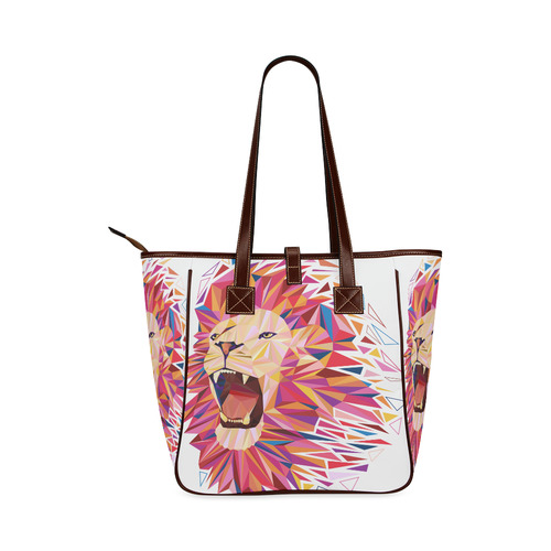 lion roaring polygon triangles Classic Tote Bag (Model 1644)