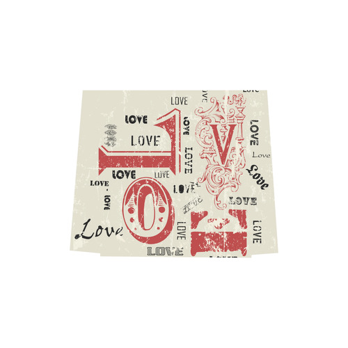 Love Red Black Valentine Grunge Background Euramerican Tote Bag/Small (Model 1655)