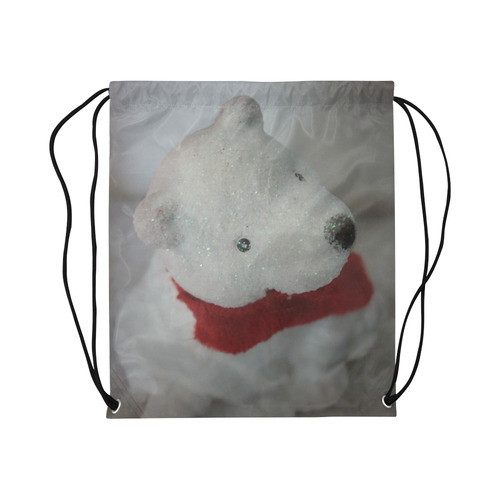 cute little polar bear, deco Large Drawstring Bag Model 1604 (Twin Sides)  16.5"(W) * 19.3"(H)