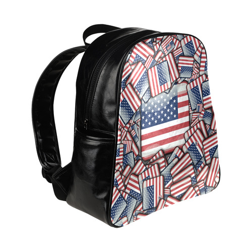 Flag_United_States_by_JAMColors Multi-Pockets Backpack (Model 1636)