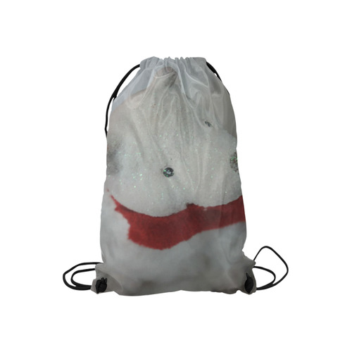 cute little polar bear, deco Small Drawstring Bag Model 1604 (Twin Sides) 11"(W) * 17.7"(H)