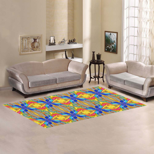 Abstract Colorful Ornament A Area Rug 7'x3'3''