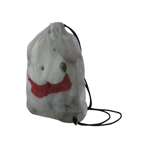 cute little polar bear, deco Large Drawstring Bag Model 1604 (Twin Sides)  16.5"(W) * 19.3"(H)