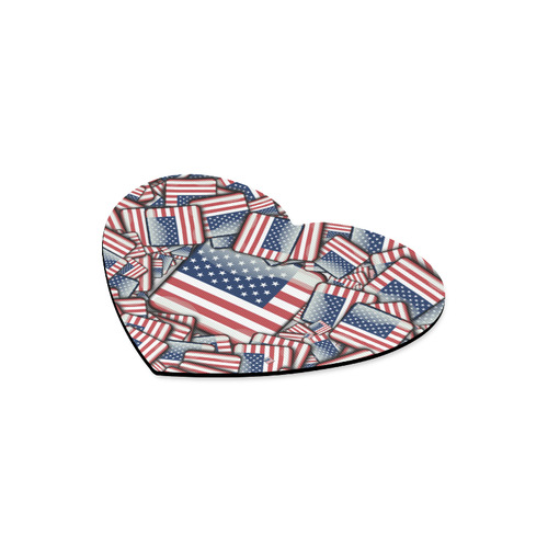Flag_United_States_by_JAMColors Heart-shaped Mousepad