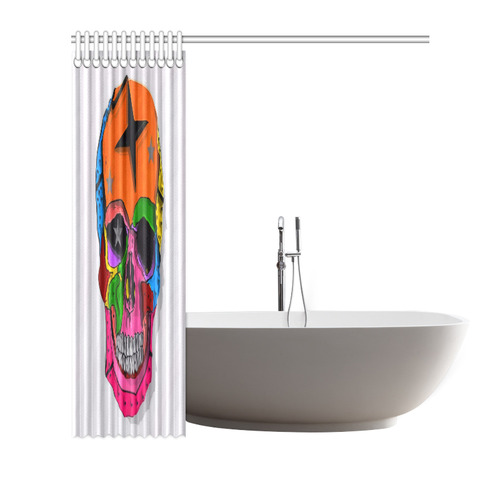 Skull Popart by Popart Lover Shower Curtain 72"x72"