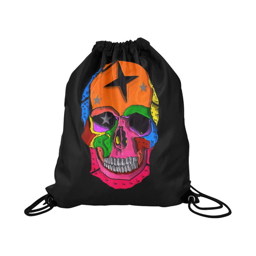 Skull Popart by Popart Lover Large Drawstring Bag Model 1604 (Twin Sides)  16.5"(W) * 19.3"(H)