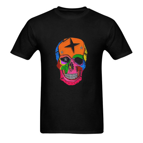Skull Popart by Popart Lover Men's T-Shirt in USA Size (Two Sides Printing)