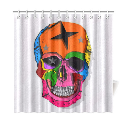 Skull Popart by Popart Lover Shower Curtain 72"x72"