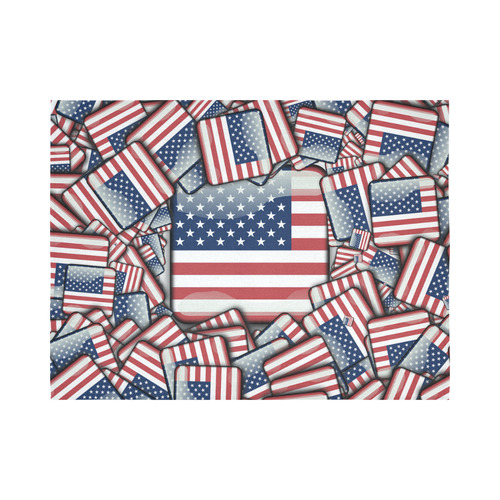Flag_United_States_by_JAMColors Cotton Linen Wall Tapestry 80"x 60"