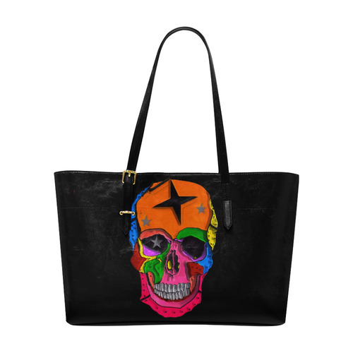 Skull Popart by Popart Lover Euramerican Tote Bag/Large (Model 1656)