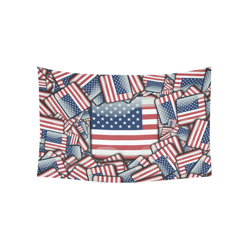 Flag_United_States_by_JAMColors Cotton Linen Wall Tapestry 60"x 40"