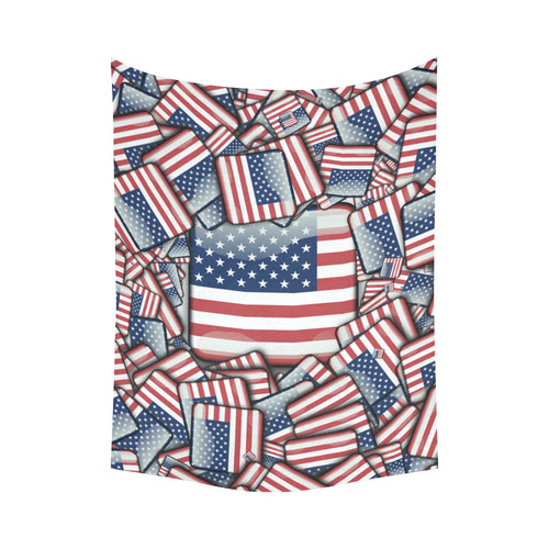 Flag_United_States_by_JAMColors Cotton Linen Wall Tapestry 60"x 80"