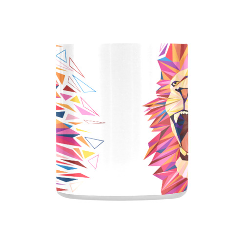 lion roaring polygon triangles Classic Insulated Mug(10.3OZ)