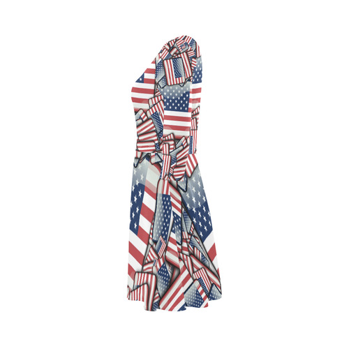 Flag_United_States_by_JAMColors 3/4 Sleeve Sundress (D23)