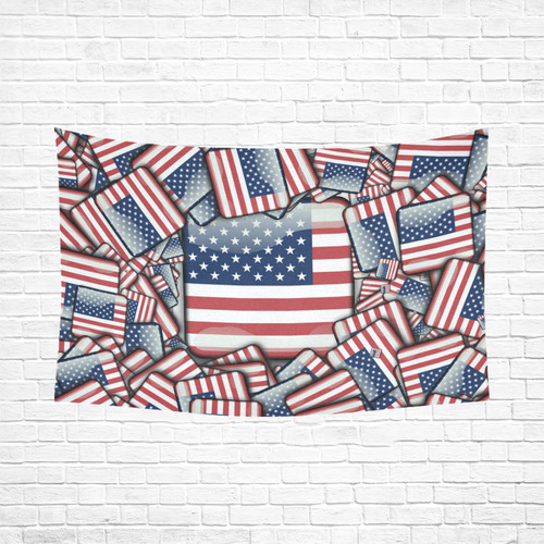 Flag_United_States_by_JAMColors Cotton Linen Wall Tapestry 90"x 60"