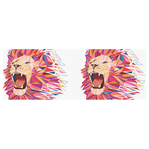 lion roaring polygon triangles Classic Insulated Mug(10.3OZ)