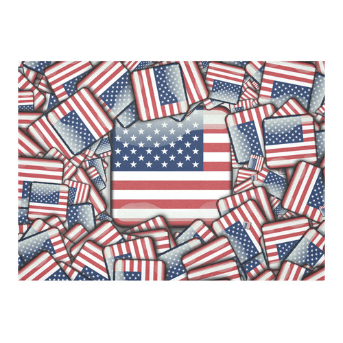 Flag_United_States_by_JAMColors Cotton Linen Tablecloth 60"x 84"