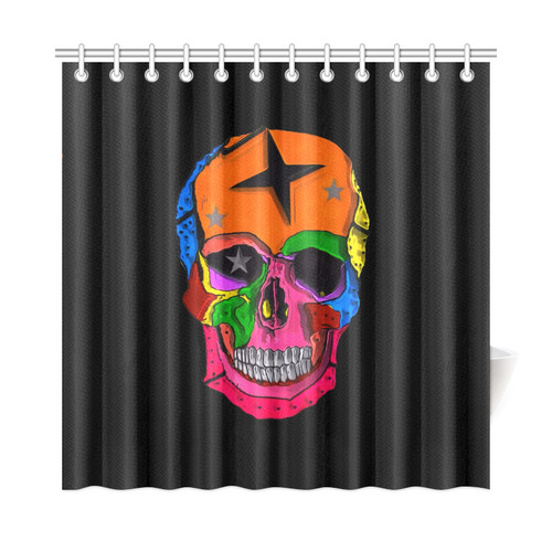 Skull Popart by Popart Lover Shower Curtain 72"x72"