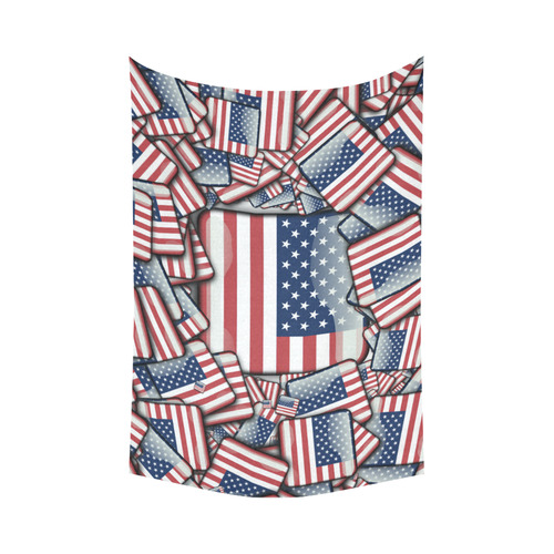 Flag_United_States_by_JAMColors Cotton Linen Wall Tapestry 90"x 60"