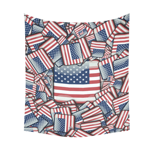 Flag_United_States_by_JAMColors Cotton Linen Wall Tapestry 51"x 60"