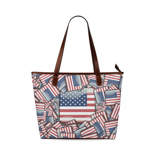 Flag_United_States_by_JAMColors Shoulder Tote Bag (Model 1646)