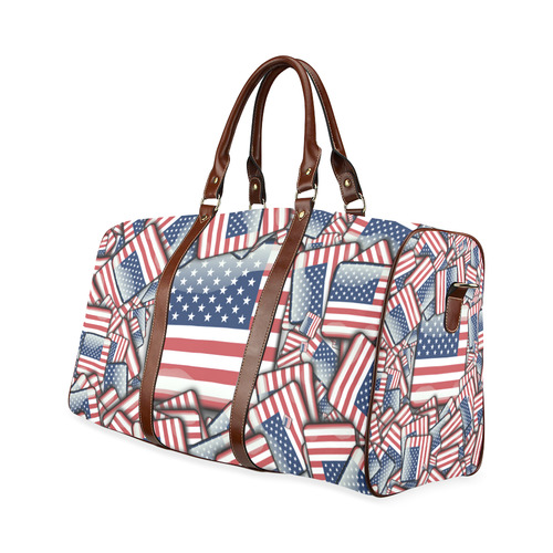 Flag_United_States_by_JAMColors Waterproof Travel Bag/Small (Model 1639)