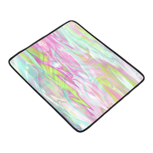 Pastel Iridescent Marble Waves Pattern Beach Mat 78"x 60"