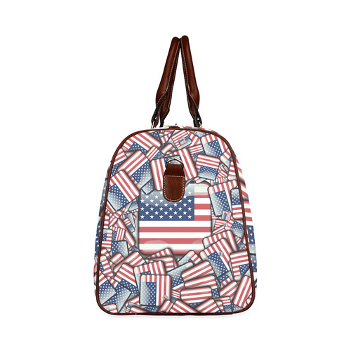 Flag_United_States_by_JAMColors Waterproof Travel Bag/Small (Model 1639)