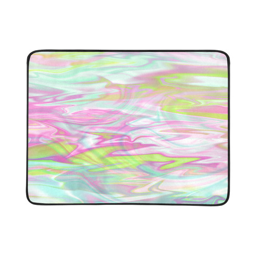 Pastel Iridescent Marble Waves Pattern Beach Mat 78"x 60"