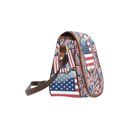 Flag_United_States_by_JAMColors Saddle Bag/Small (Model 1649) Full Customization
