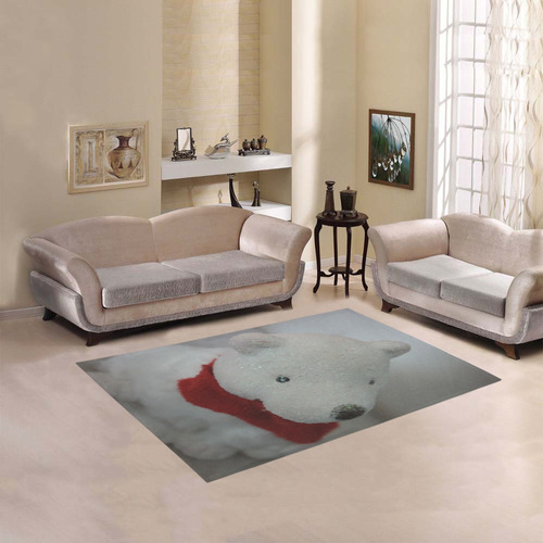 cute little polar bear, deco Area Rug 5'3''x4'