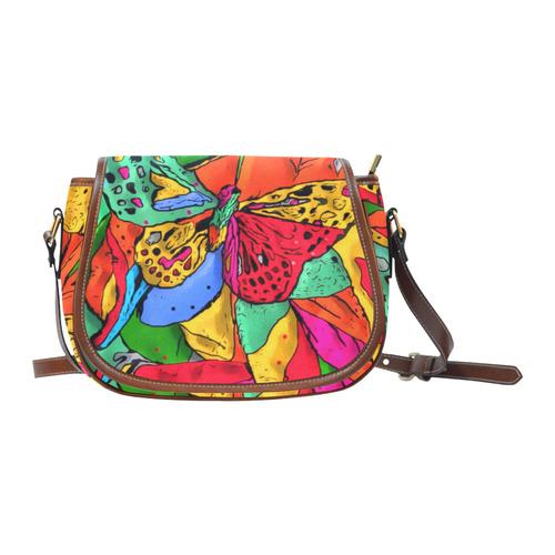 Fly my butterfly by Nico Bielow Saddle Bag/Large (Model 1649)