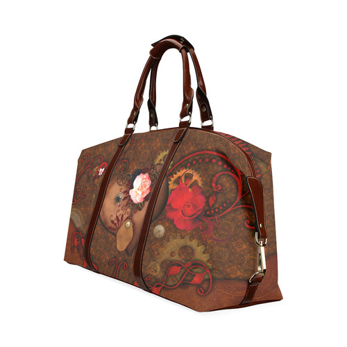 Steampunk heart with roses, valentines Classic Travel Bag (Model 1643) Remake