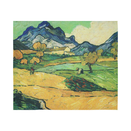 Van Gogh Mont Gaussier Mas Saint-Paul Cotton Linen Wall Tapestry 60"x 51"
