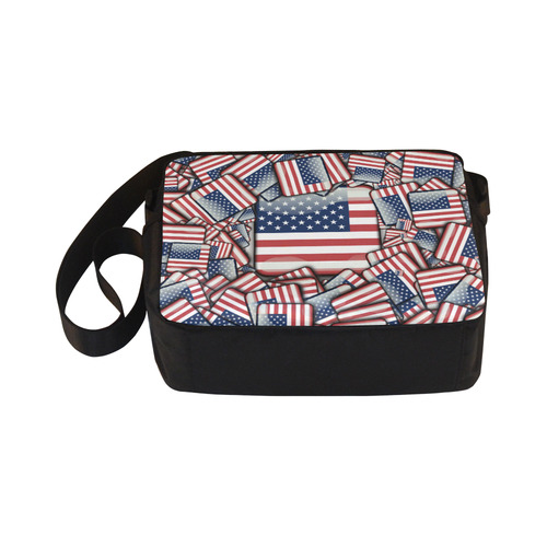 Flag_United_States_by_JAMColors Classic Cross-body Nylon Bags (Model 1632)