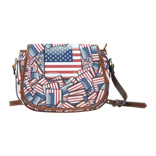 Flag_United_States_by_JAMColors Saddle Bag/Small (Model 1649) Full Customization