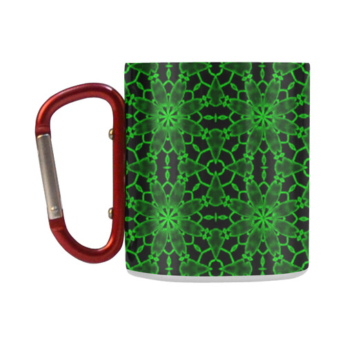 Black and Green Floral Lace Classic Insulated Mug(10.3OZ)