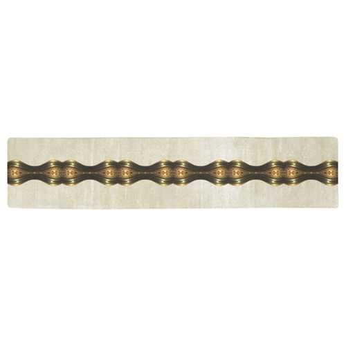 BORDER - Mirror Antique Golden Waves Table Runner 16x72 inch