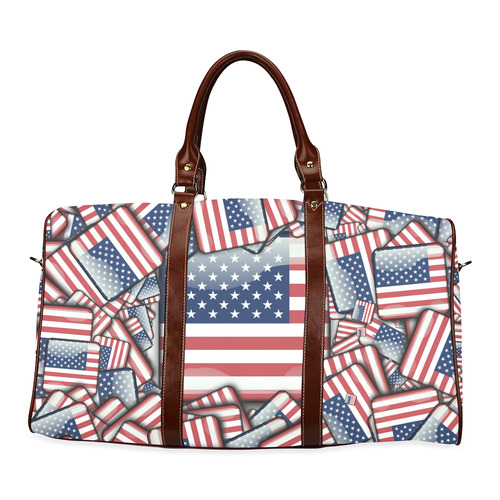 Flag_United_States_by_JAMColors Waterproof Travel Bag/Small (Model 1639)